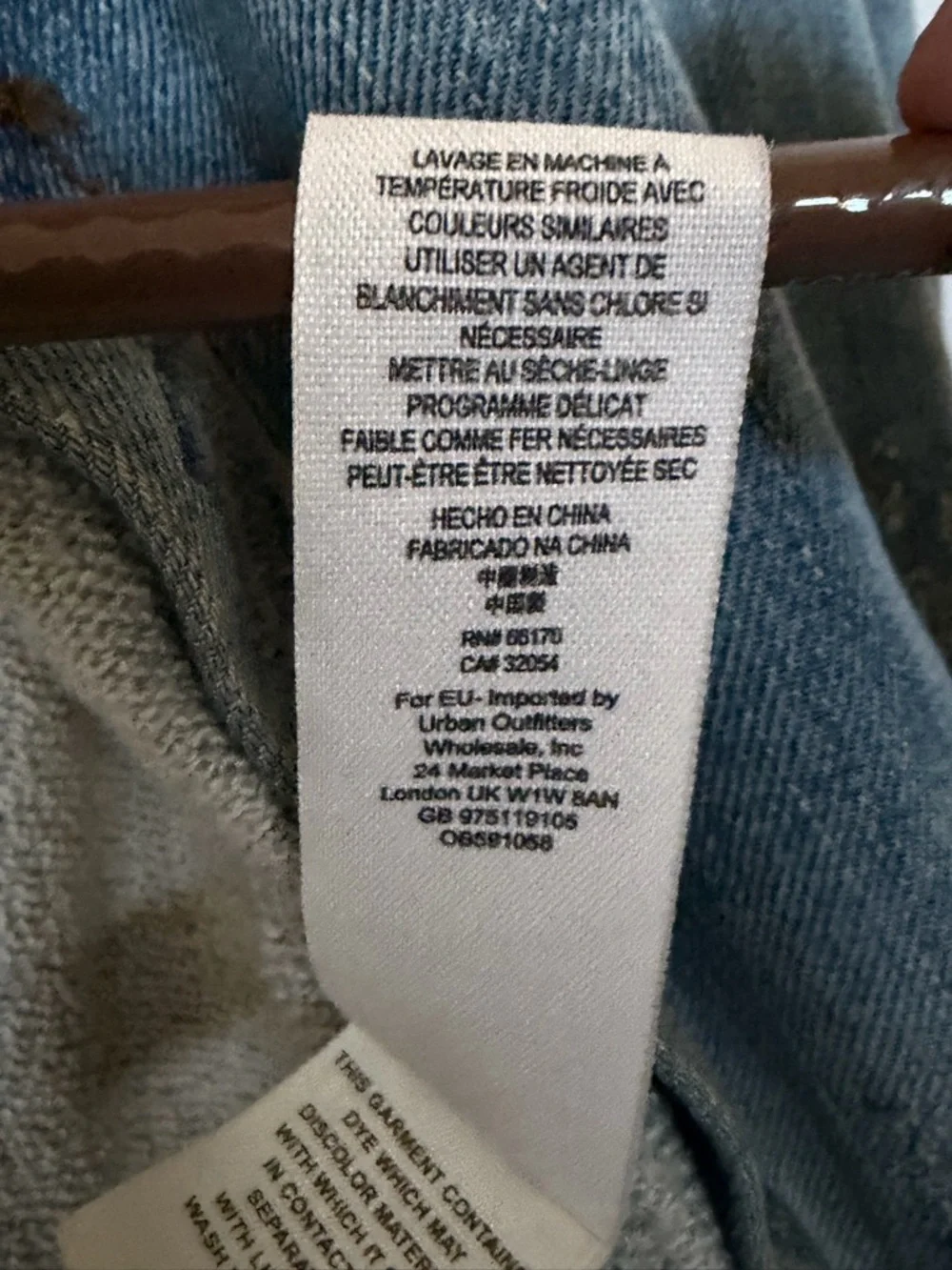 Free People denim jacket with sweatsuit insert - Picture 9 of 10